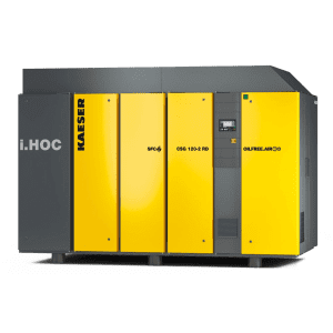 Screw compressors with integrated compressed air dryer